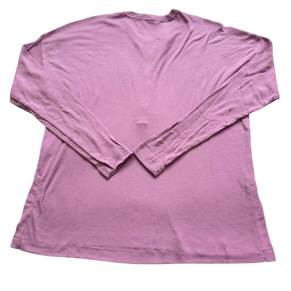 Marine layer Cait Lightweigh Henley-lilac Tee sz medium long sleeve relaxed new - Picture 4 of 14